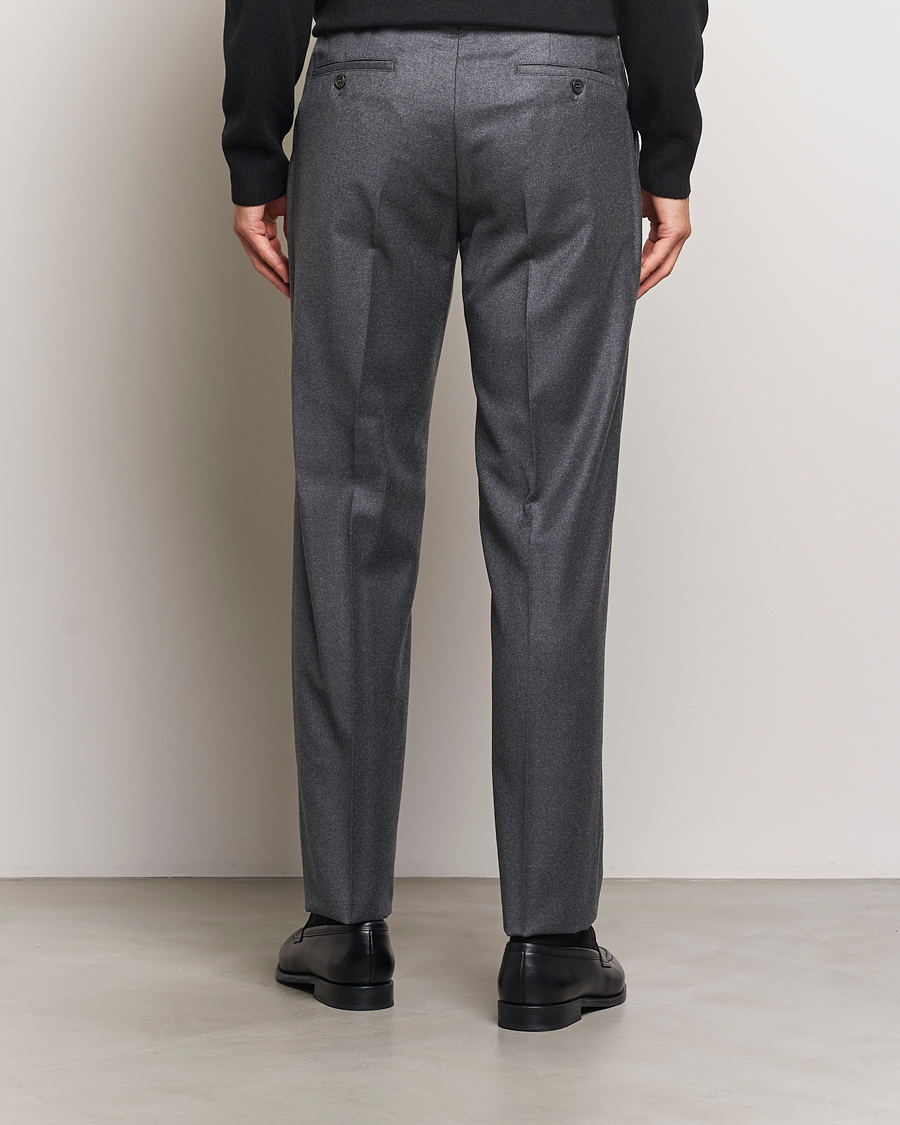 Herre | Bukser | Incotex | Regular Fit Flannel Trousers Grey