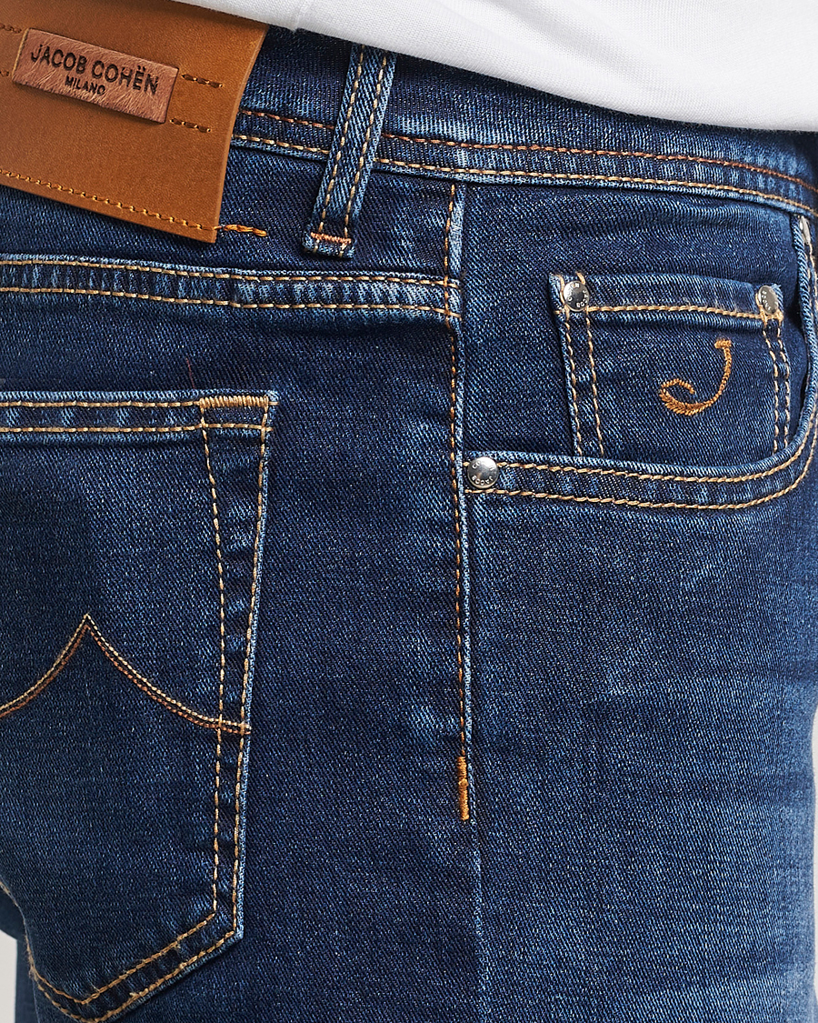 Herre | Jeans | Jacob Cohën | Bard Slim Fit Stretch Jeans Mid Blue
