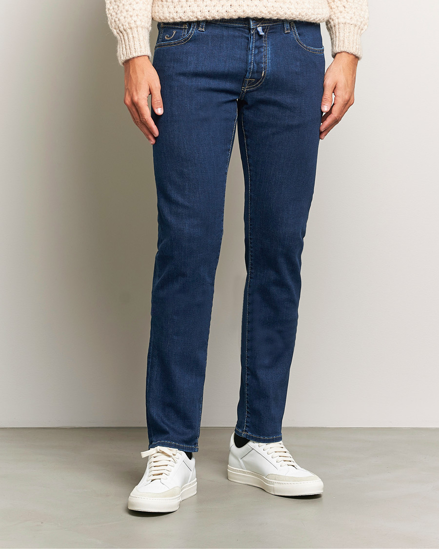 Herre | Jeans | Jacob Cohën | Nick Slim Fit Streatch Jeans Dark Blue