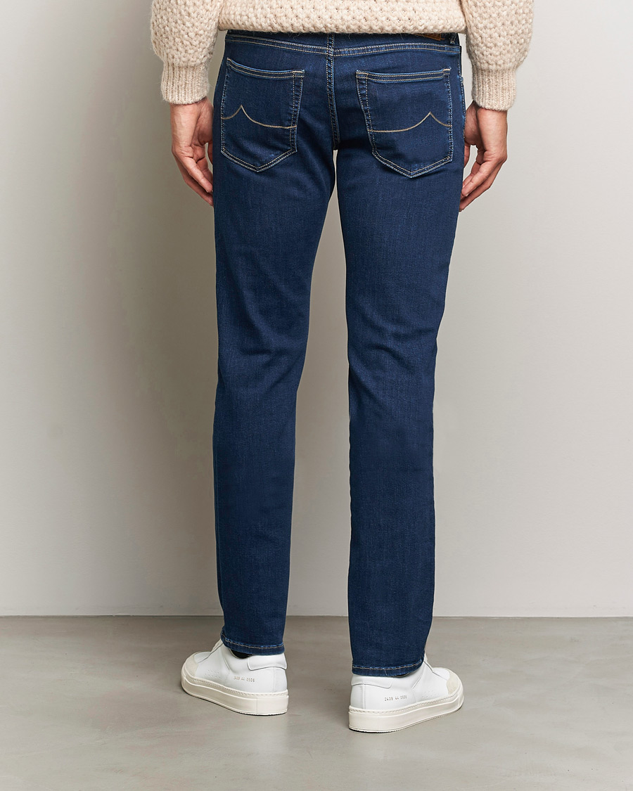 Herre | Jeans | Jacob Cohën | Nick Slim Fit Streatch Jeans Dark Blue