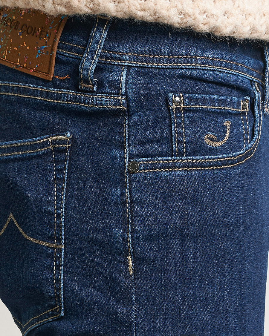 Herre | Jeans | Jacob Cohën | Nick Slim Fit Streatch Jeans Dark Blue