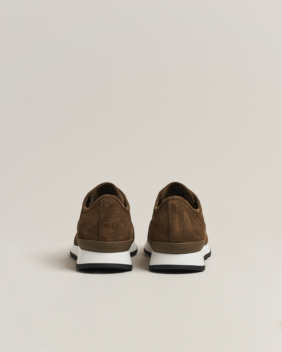 Herre | John Lobb Foundry Running Sneakers Olive Suede | John Lobb | Foundry Running Sneakers Olive Suede