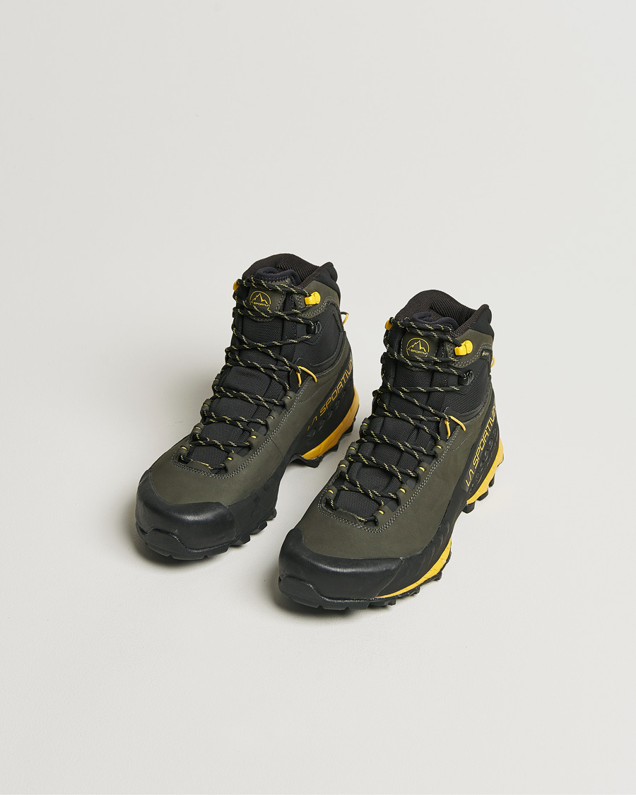 Herre | La Sportiva TX5 Mid GTX Hiking Boots Carbon/Yellow | La Sportiva | TX5 Mid GTX Hiking Boots Carbon/Yellow