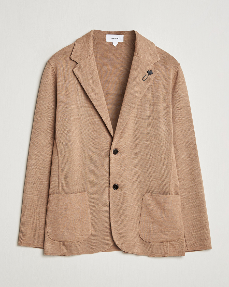 Herre | Blazere & jakker | Lardini | Knitted Wool Blazer Beige