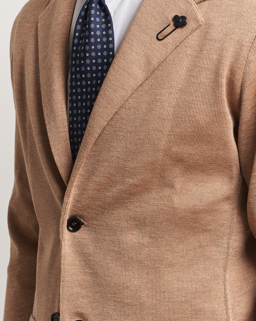 Herre | Blazere & jakker | Lardini | Knitted Wool Blazer Beige