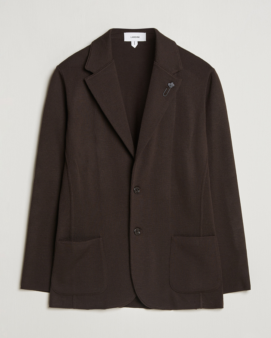 Herre | Blazere & jakker | Lardini | Knitted Wool Blazer Brown