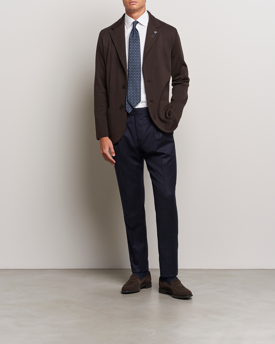 Herre | Blazere & jakker | Lardini | Knitted Wool Blazer Brown