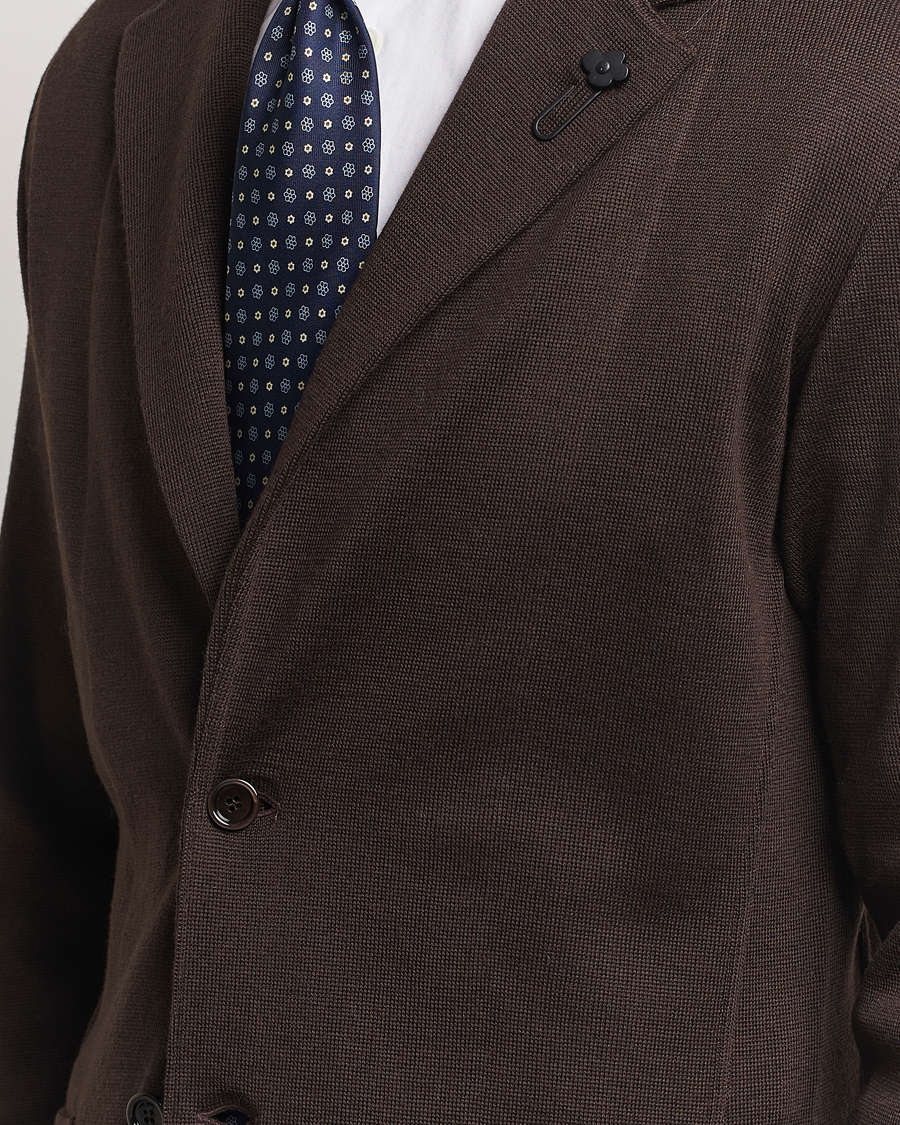 Herre | Blazere & jakker | Lardini | Knitted Wool Blazer Brown