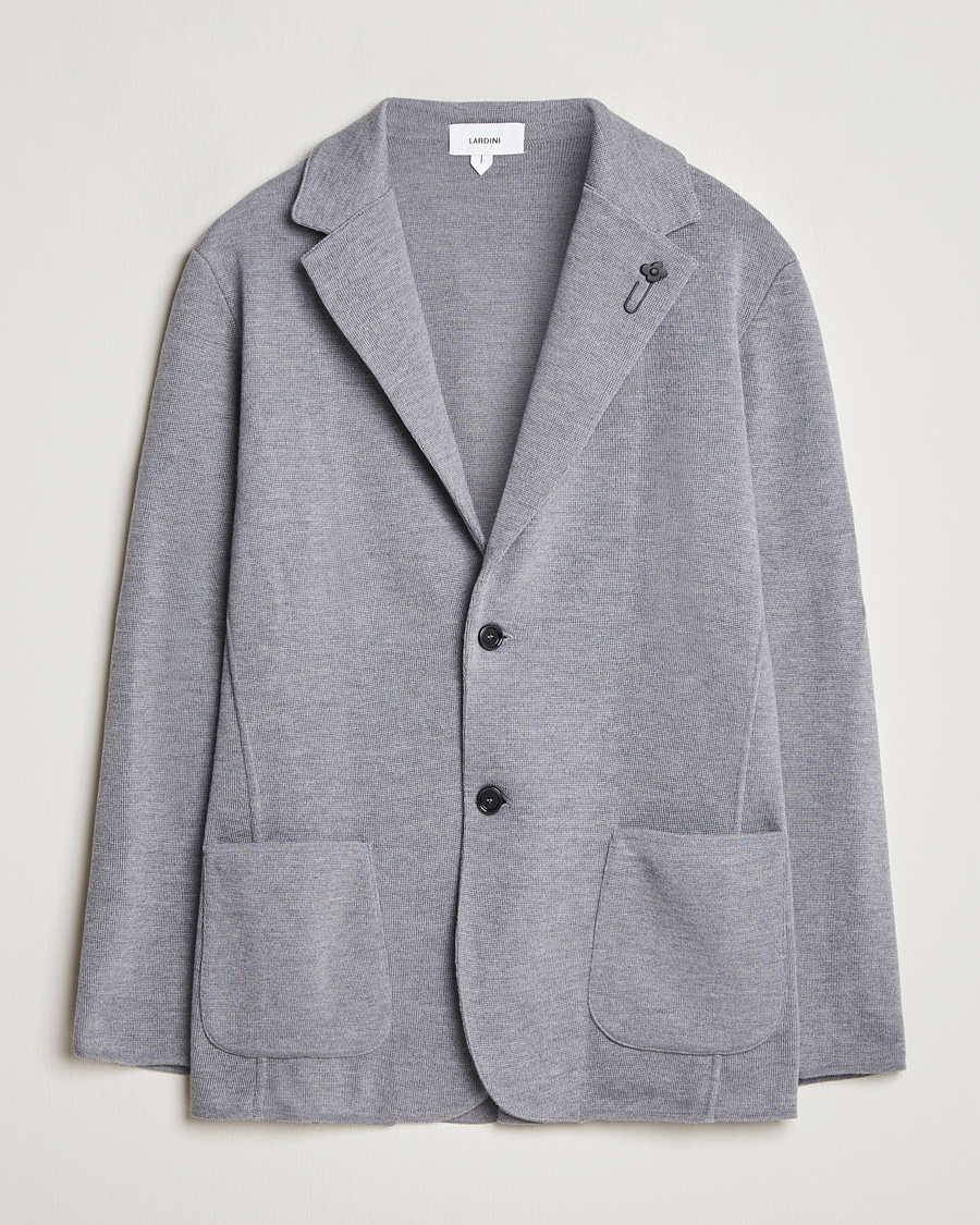 Herre | Blazere & jakker | Lardini | Knitted Wool Blazer Grey