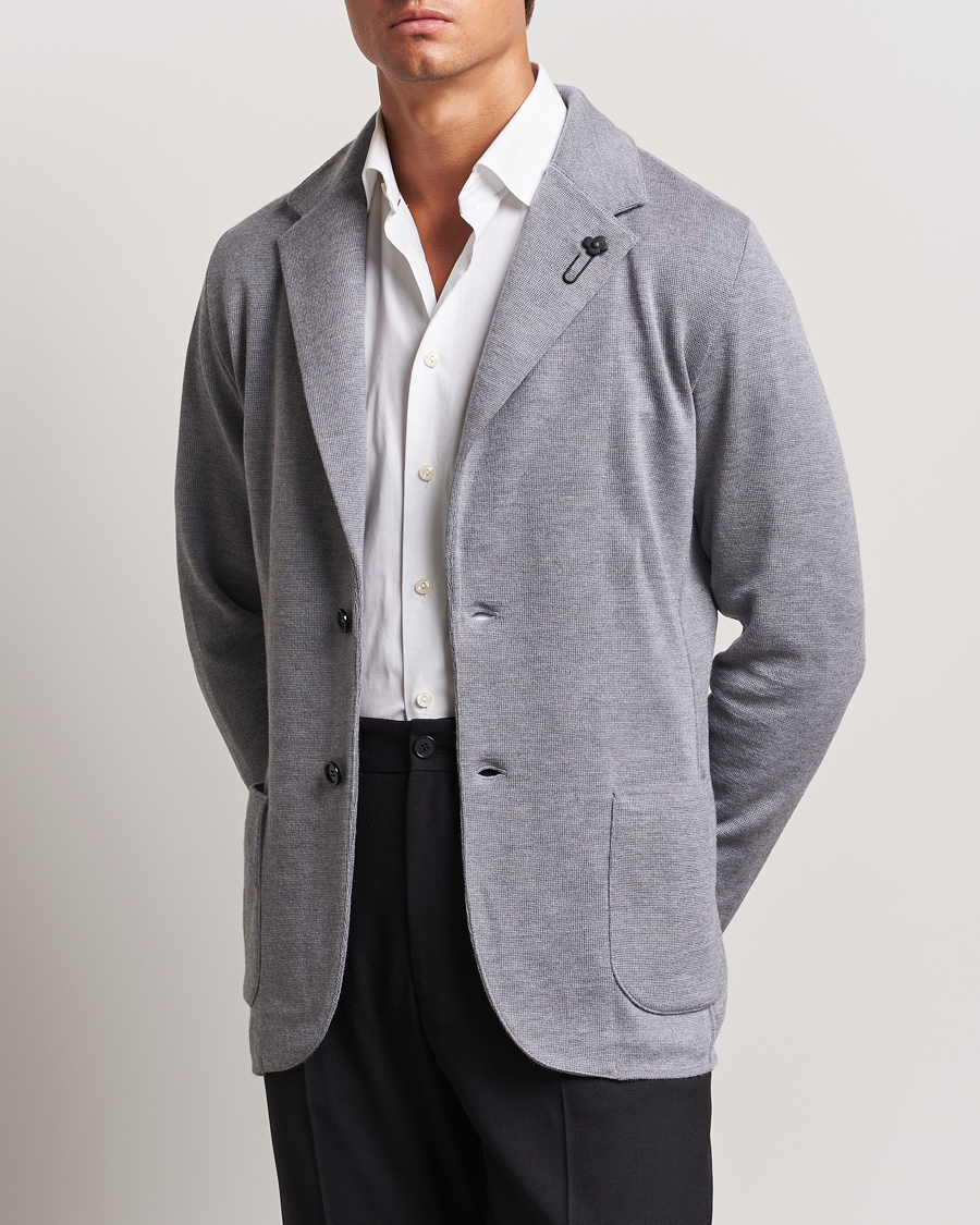 Herre | Blazere & jakker | Lardini | Knitted Wool Blazer Grey