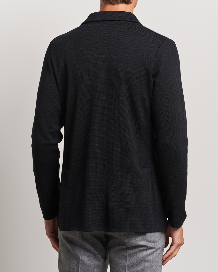 Herre | Blazere & jakker | Lardini | Knitted Double Breasted Wool Blazer Black
