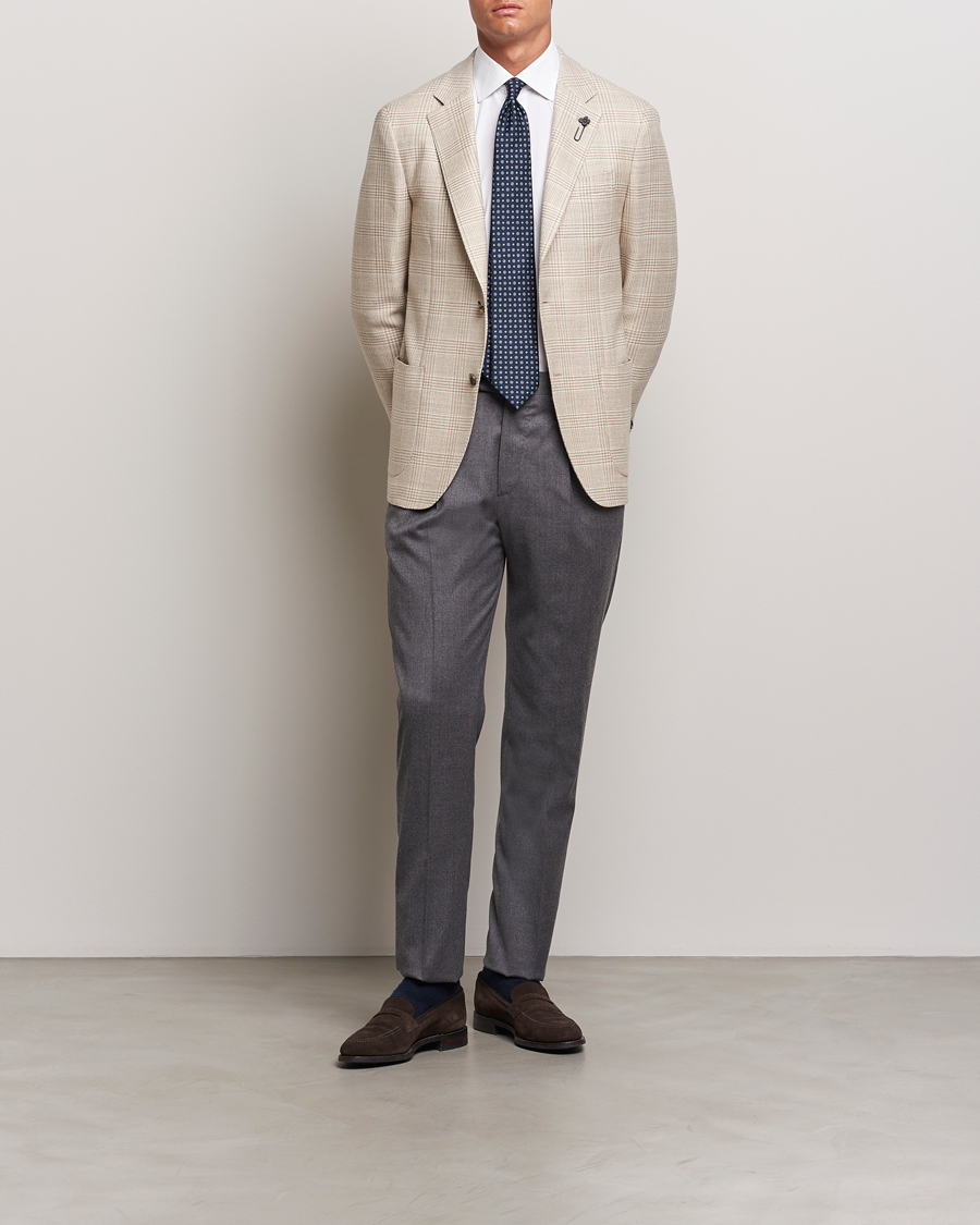 Herre | Blazere & jakker | Lardini | Prince of Wales Wool Blazer Light Beige