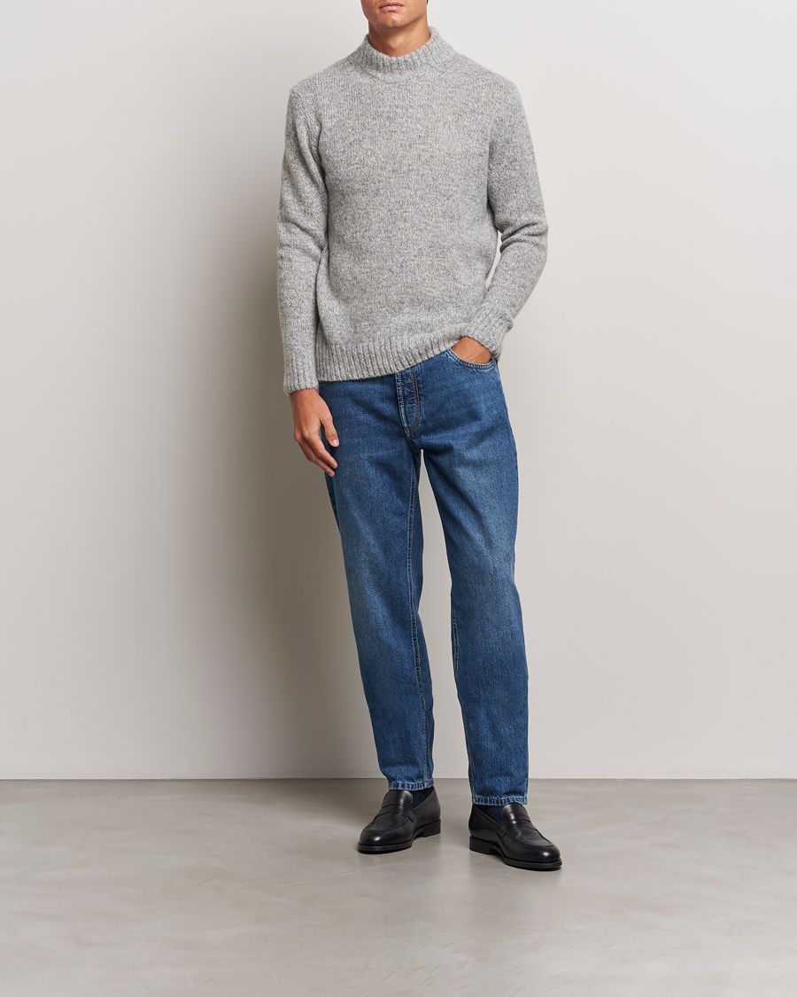 Herre | Trøjer | Lardini | Wool/Alpaca Knitted Sweater Grey