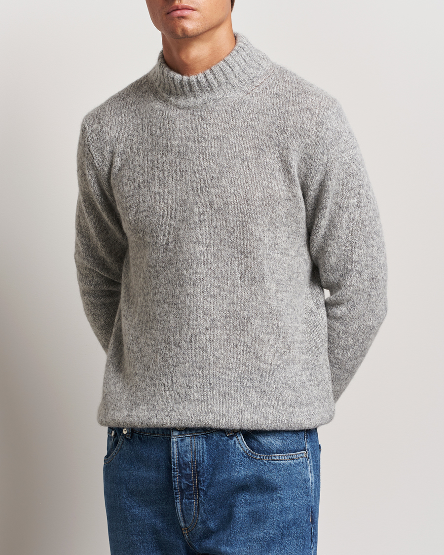 Herre | Trøjer | Lardini | Wool/Alpaca Knitted Sweater Grey