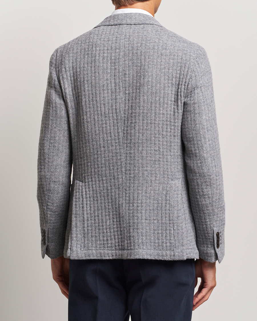Herre | Blazere & jakker | L.B.M. 1911 | Knitted Punto Wool Structure Blazer Grey