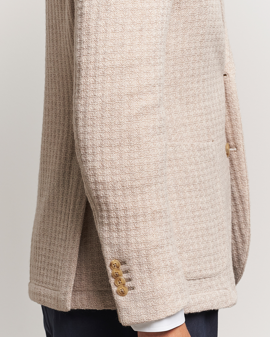Herre | Blazere & jakker | L.B.M. 1911 | Knitted Punto Wool Structure Blazer Camel