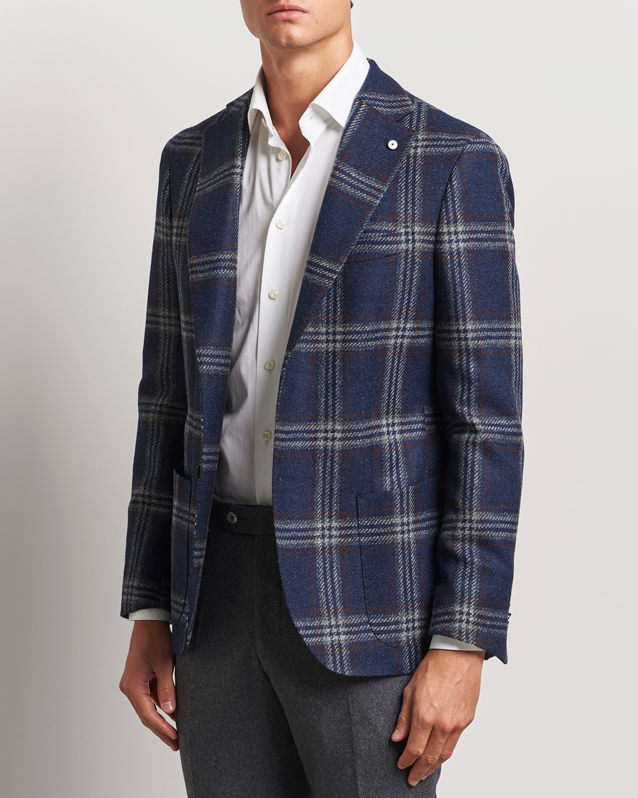 Herre | Blazere & jakker | L.B.M. 1911 | Jack Regular Checked Wool Blazer Navy