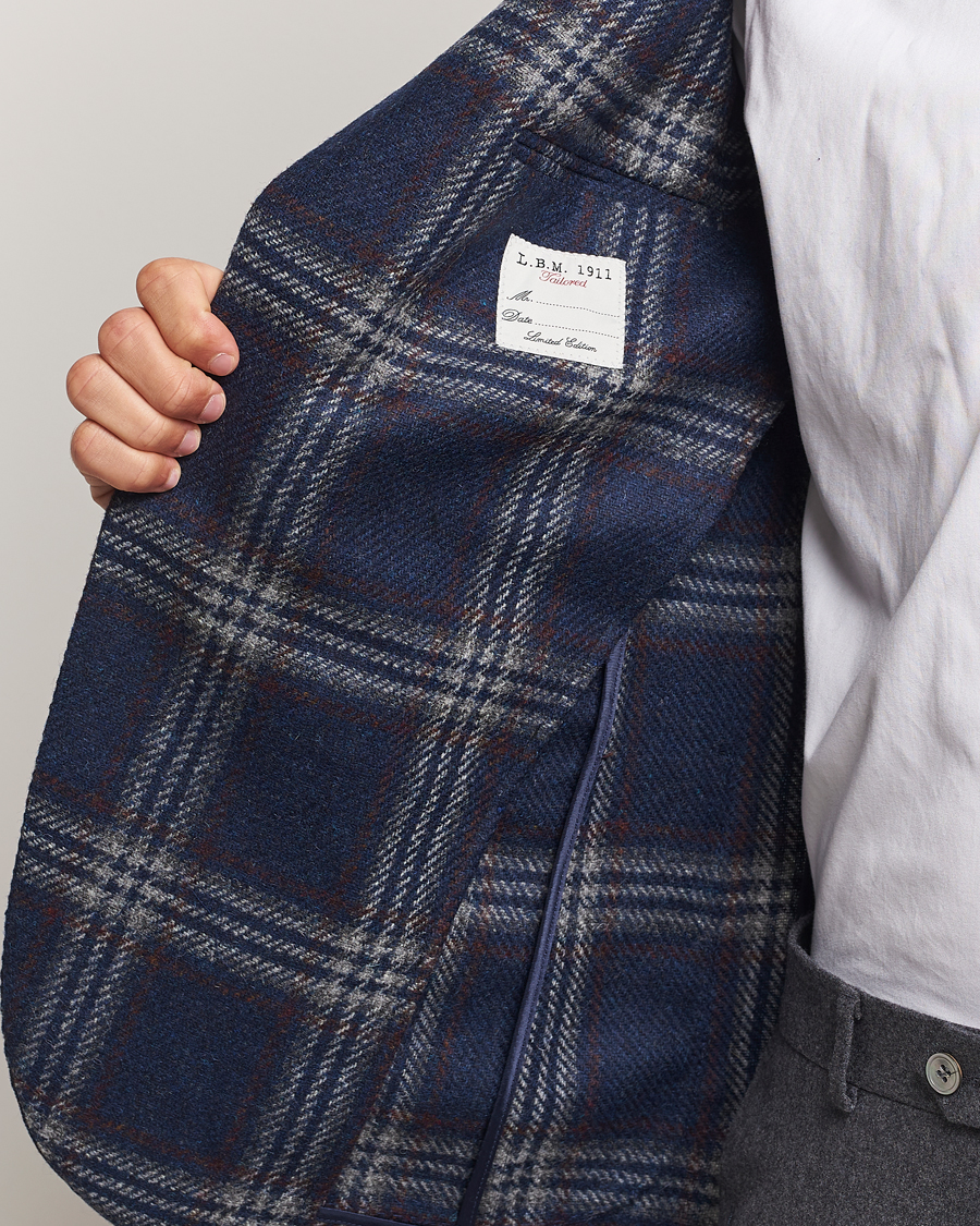 Herre | Blazere & jakker | L.B.M. 1911 | Jack Regular Checked Wool Blazer Navy