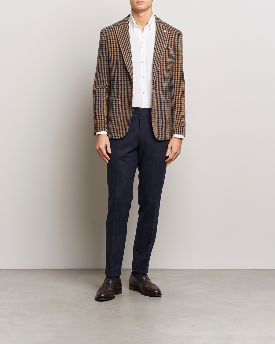 Herre | Blazere & jakker | L.B.M. 1911 | Jack Regular Small Check Wool Blazer Brown