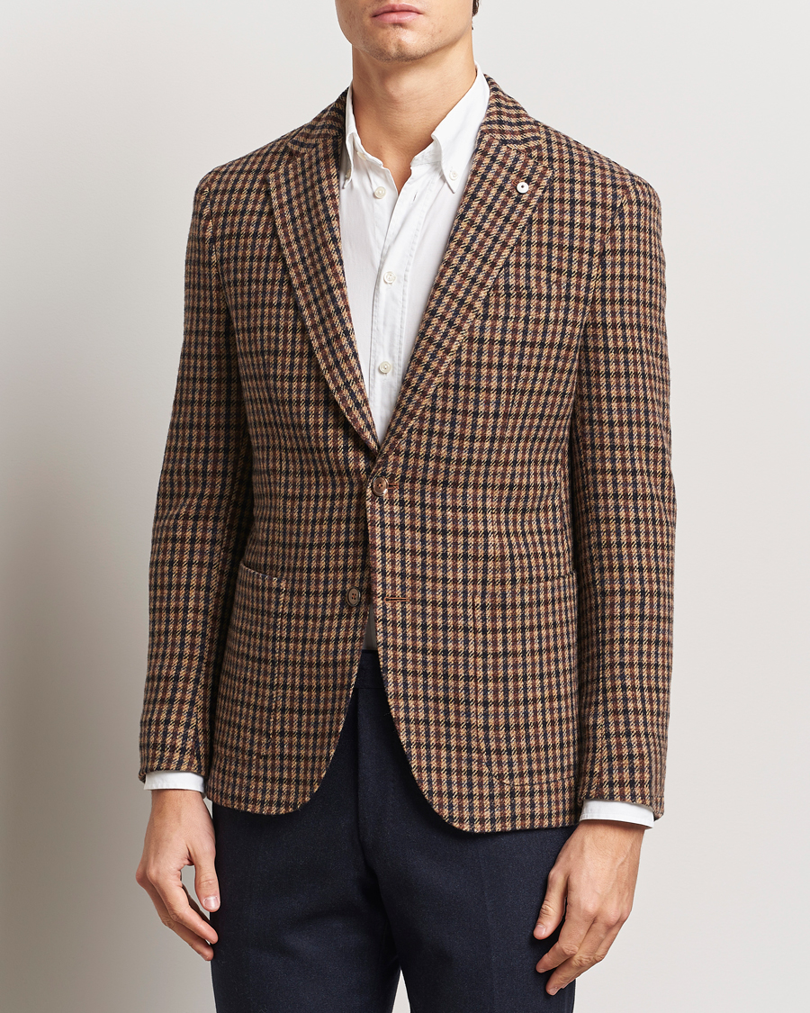Herre | Blazere & jakker | L.B.M. 1911 | Jack Regular Small Check Wool Blazer Brown