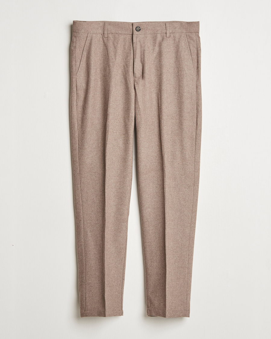 Herre | Bukser | LES DEUX | Como Reg Wool Pants Desert Taupe Melange