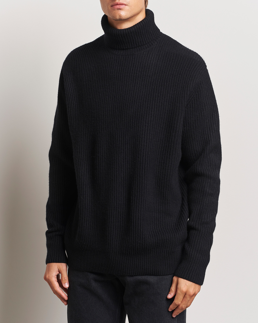 Herre | Trøjer | LES DEUX | Eddie Wool Rib Rollneck Black