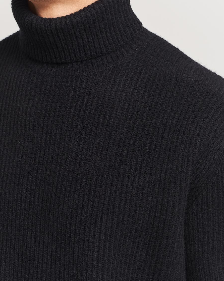Herre | Trøjer | LES DEUX | Eddie Wool Rib Rollneck Black