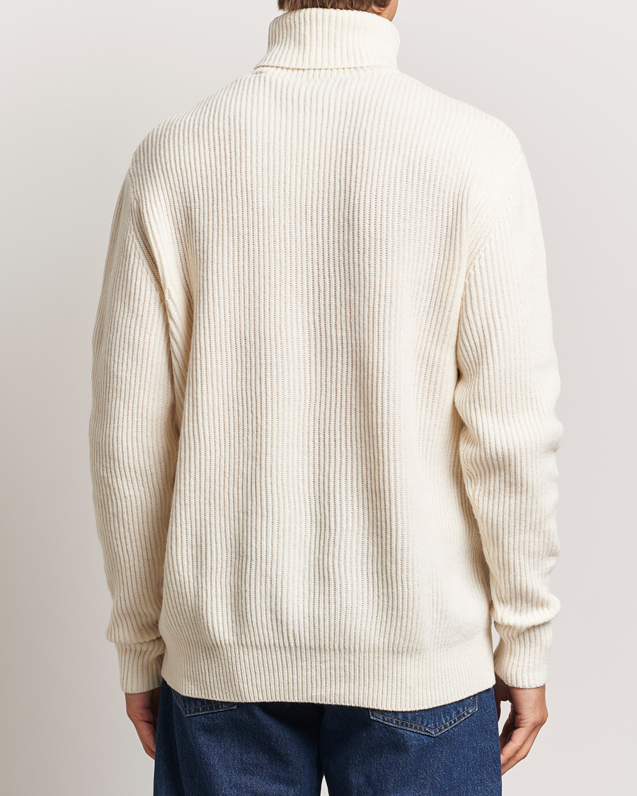 Herre | Trøjer | LES DEUX | Eddie Wool Rib Rollneck Ivory