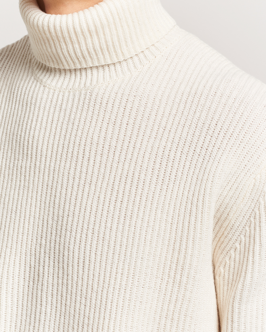 Herre | Trøjer | LES DEUX | Eddie Wool Rib Rollneck Ivory