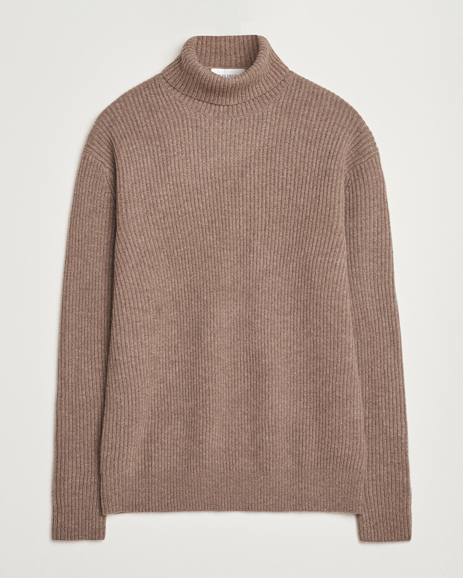 Herre | Trøjer | LES DEUX | Eddie Wool Rib Rollneck Mountain Grey Melange