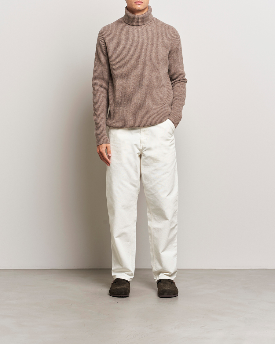 Herre | Trøjer | LES DEUX | Eddie Wool Rib Rollneck Mountain Grey Melange