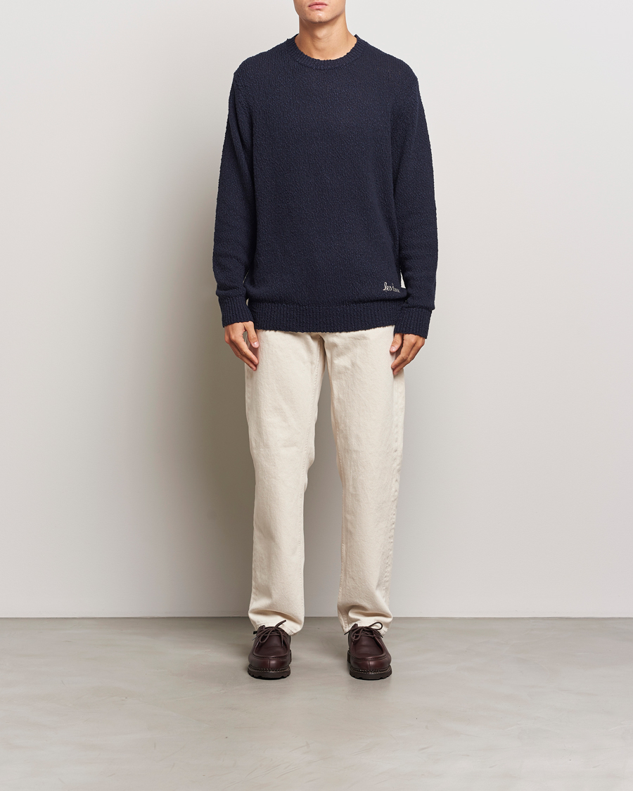 Herre | Trøjer | LES DEUX | Errol Cotton Roundneck Dark Navy