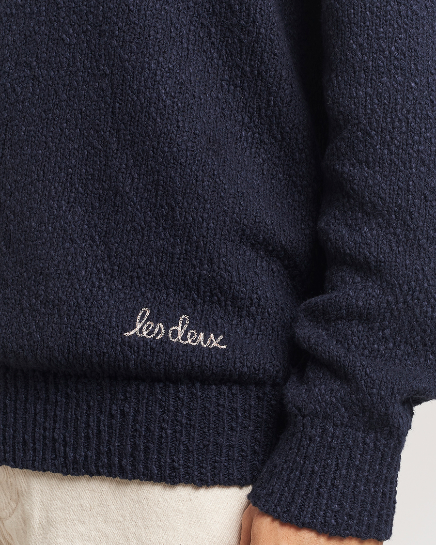 Herre | Trøjer | LES DEUX | Errol Cotton Roundneck Dark Navy