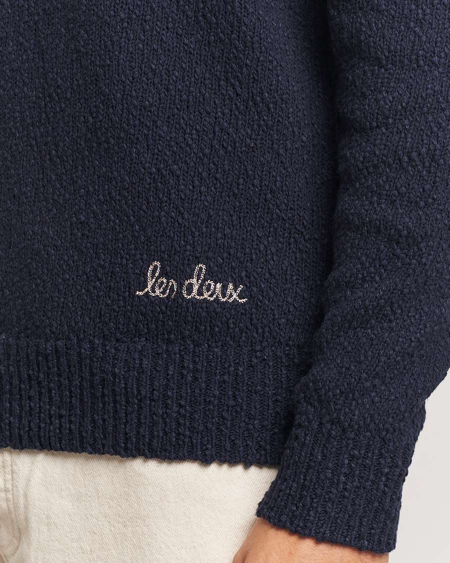 Herre | Trøjer | LES DEUX | Errol Cotton Rugby Knit Dark Navy