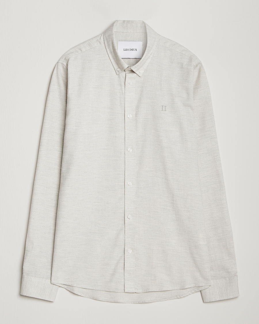 Herre | Skjorter | LES DEUX | Dessert Reg Shirt Snow Melange