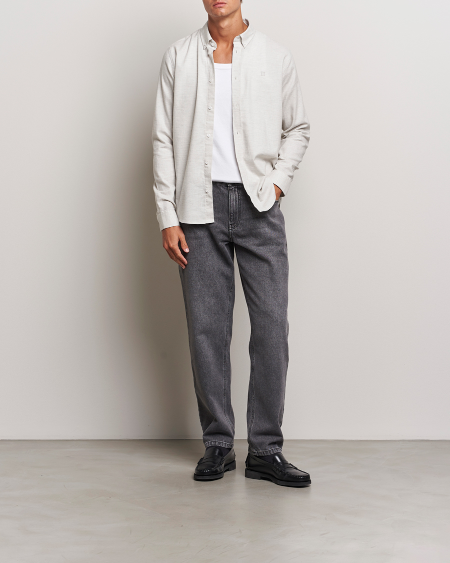 Herre | Skjorter | LES DEUX | Dessert Reg Shirt Snow Melange