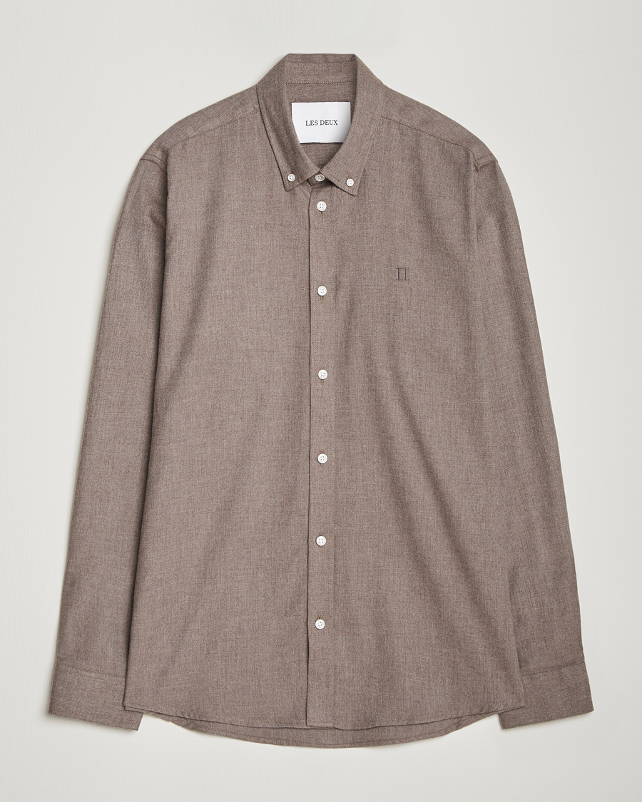 Herre | Skjorter | LES DEUX | Dessert Reg Shirt Mountain Grey Melange