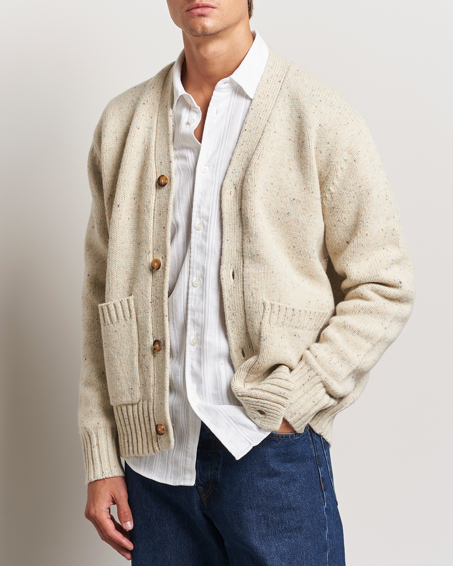 Herre | Trøjer | LES DEUX | Gary Fleck Wool Cardigan Light Sand