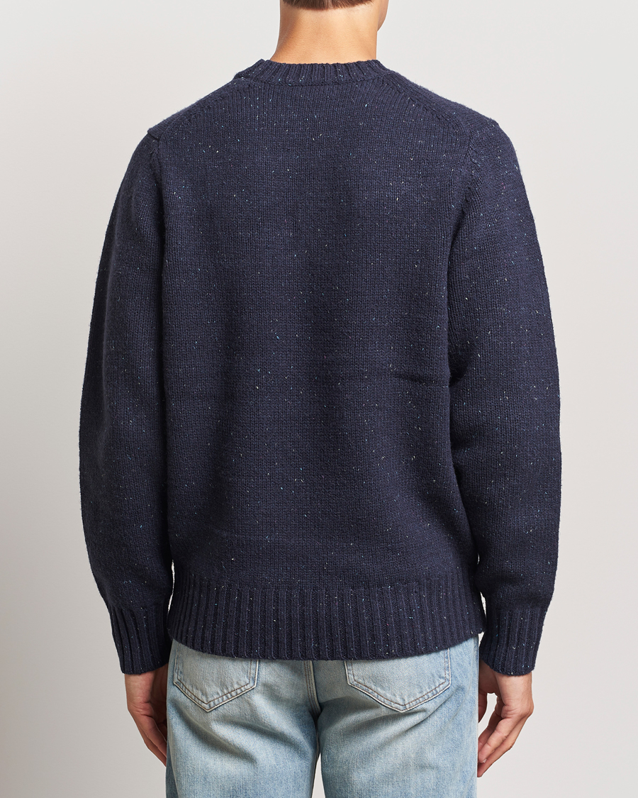 Herre | Trøjer | LES DEUX | Gary Fleck Wool Roundneck Dark Navy