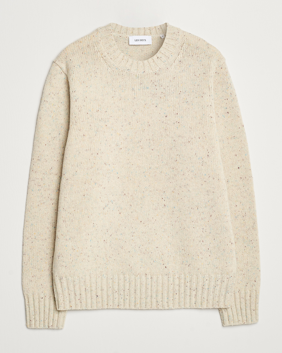 Herre | Trøjer | LES DEUX | Gary Fleck Wool Roundneck Light Sand