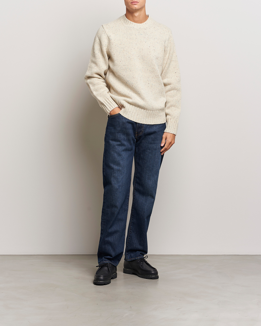 Herre | Trøjer | LES DEUX | Gary Fleck Wool Roundneck Light Sand