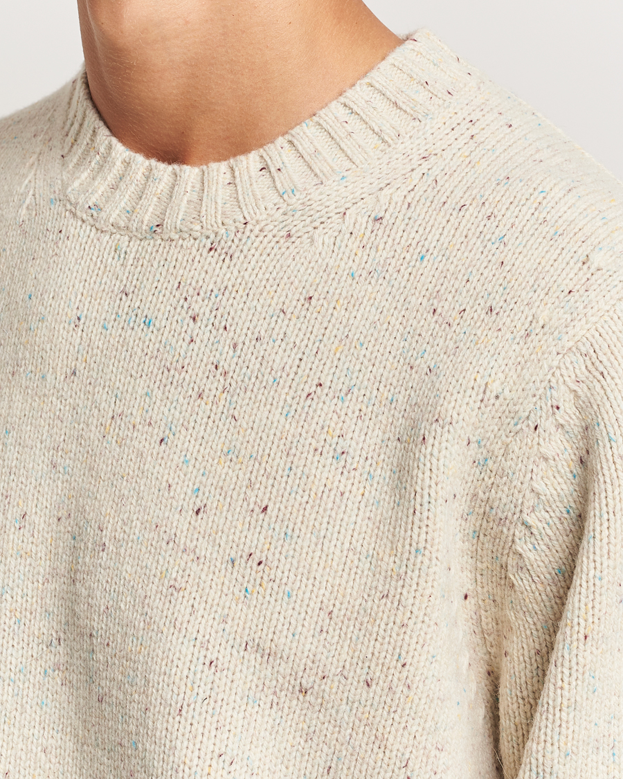 Herre | Trøjer | LES DEUX | Gary Fleck Wool Roundneck Light Sand