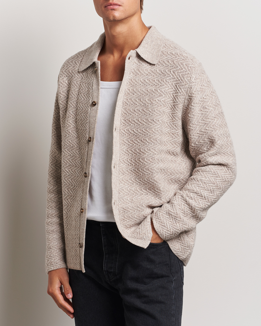 Herre | Trøjer | LES DEUX | Finnegan Knit Shirt Oatmeal Melange