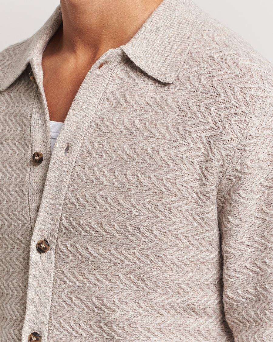 Herre | Trøjer | LES DEUX | Finnegan Knit Shirt Oatmeal Melange