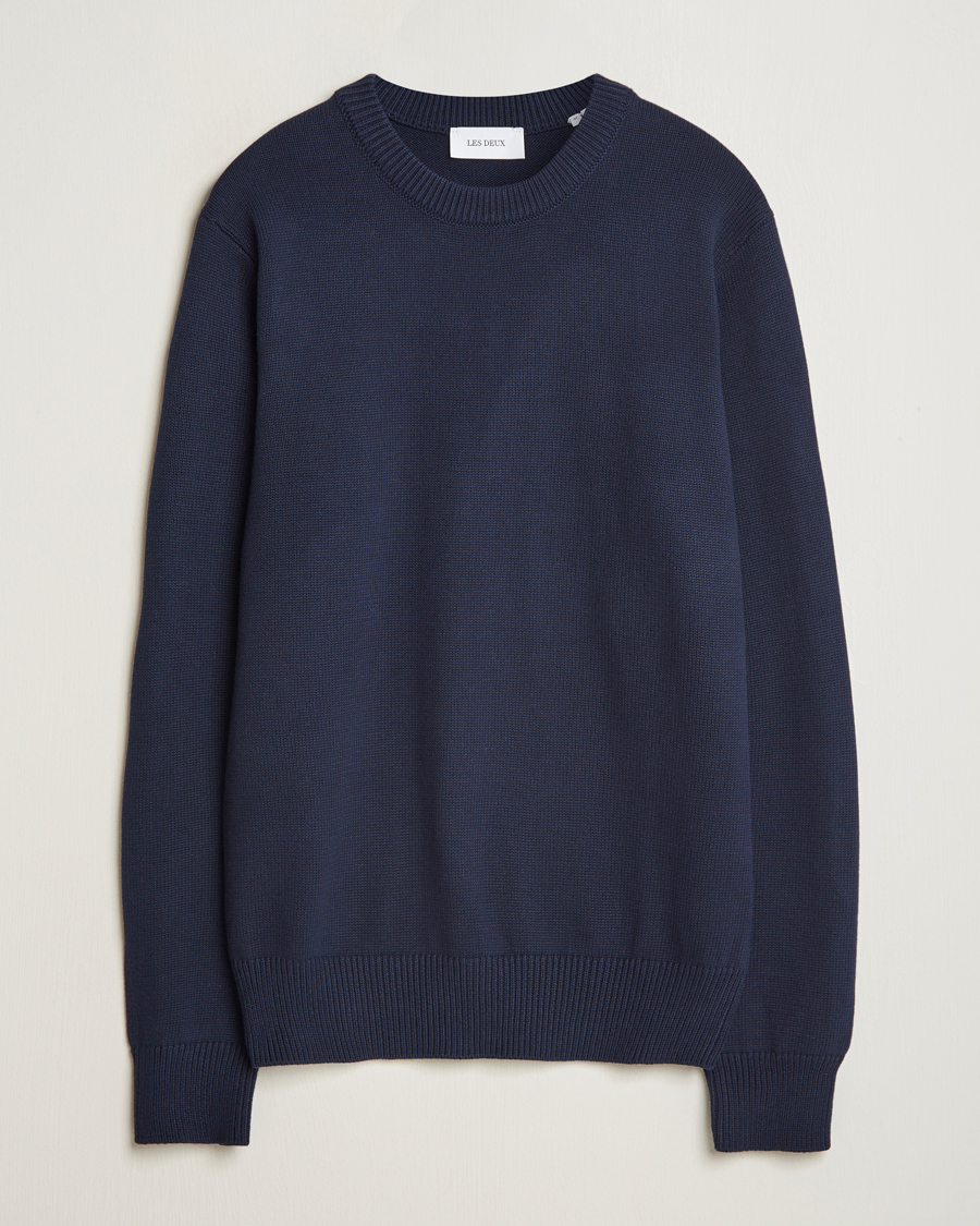 Herre | Trøjer | LES DEUX | Gary Cotton Knit 2.0 Dark Navy