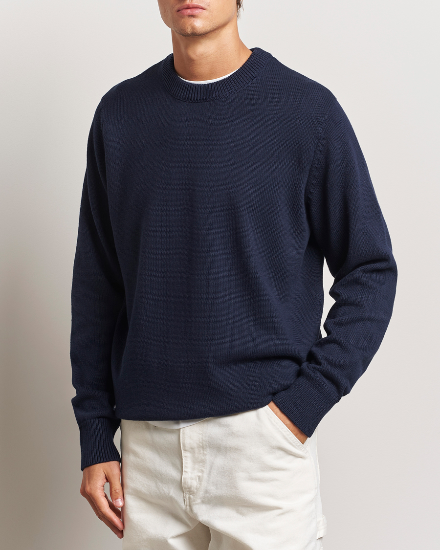 Herre | Trøjer | LES DEUX | Gary Cotton Knit 2.0 Dark Navy