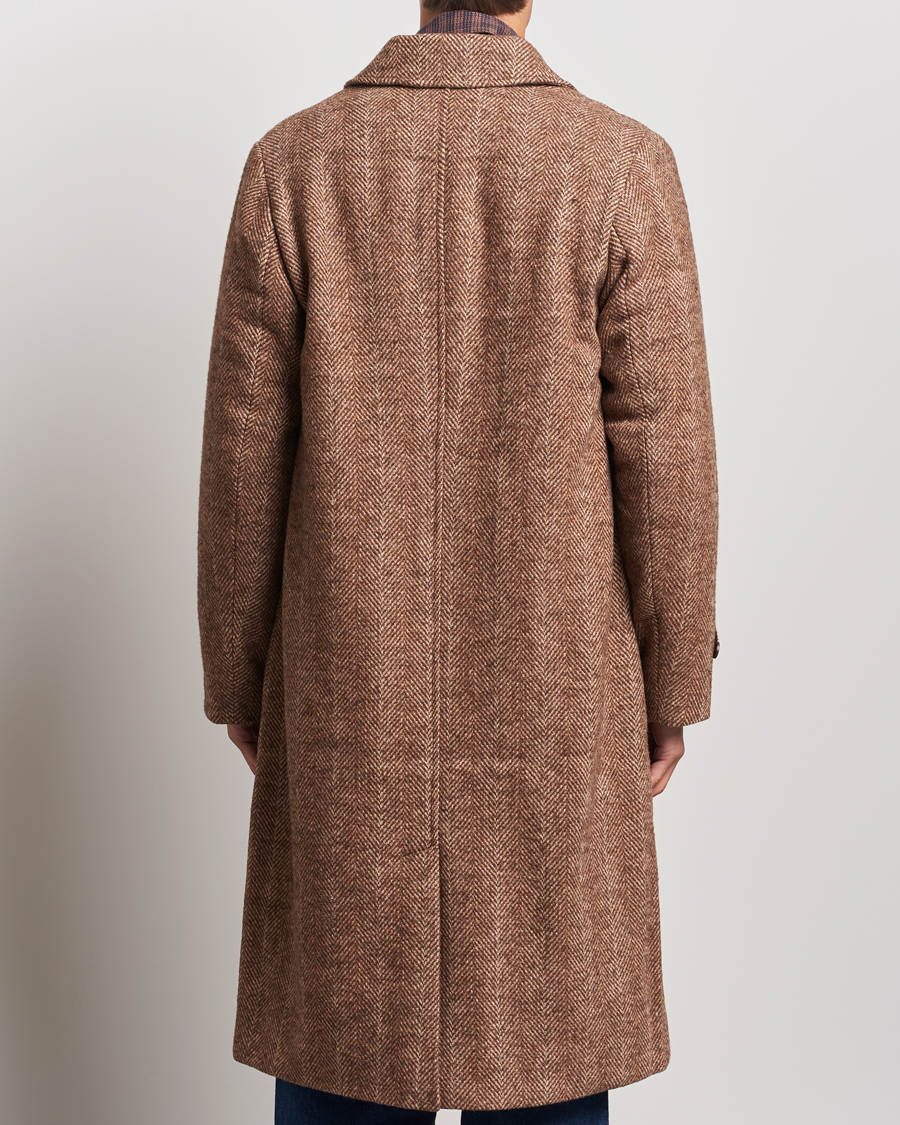 Herre | Jakker | LES DEUX | Maximilian Herringbone Coat Coffe Brown
