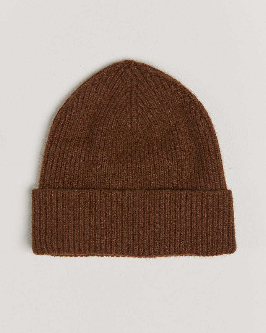 Herre | Huer | Le Bonnet | Lambswool/Caregora Beanie Walnut