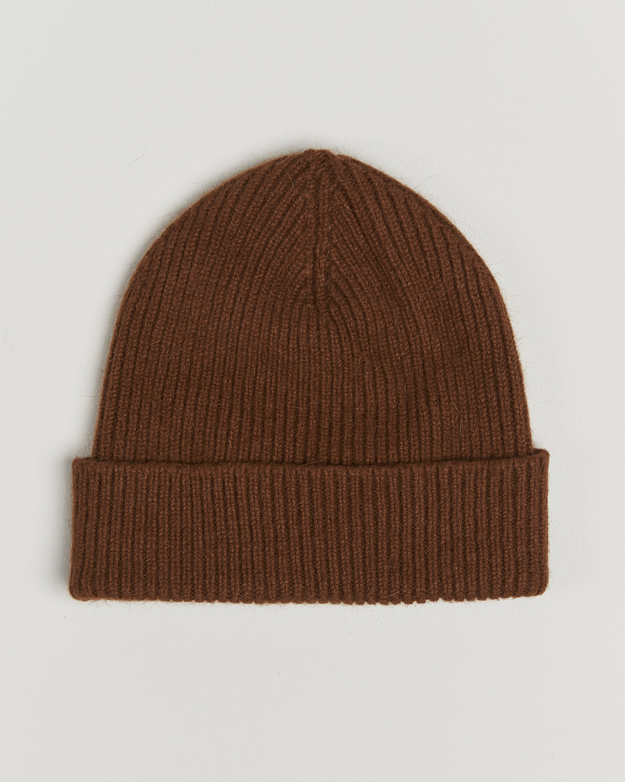 Herre | Huer | Le Bonnet | Lambswool/Caregora Beanie Walnut