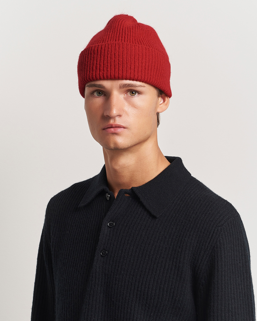 Herre | Huer | Le Bonnet | Lambswool/Caregora Beanie Framboise